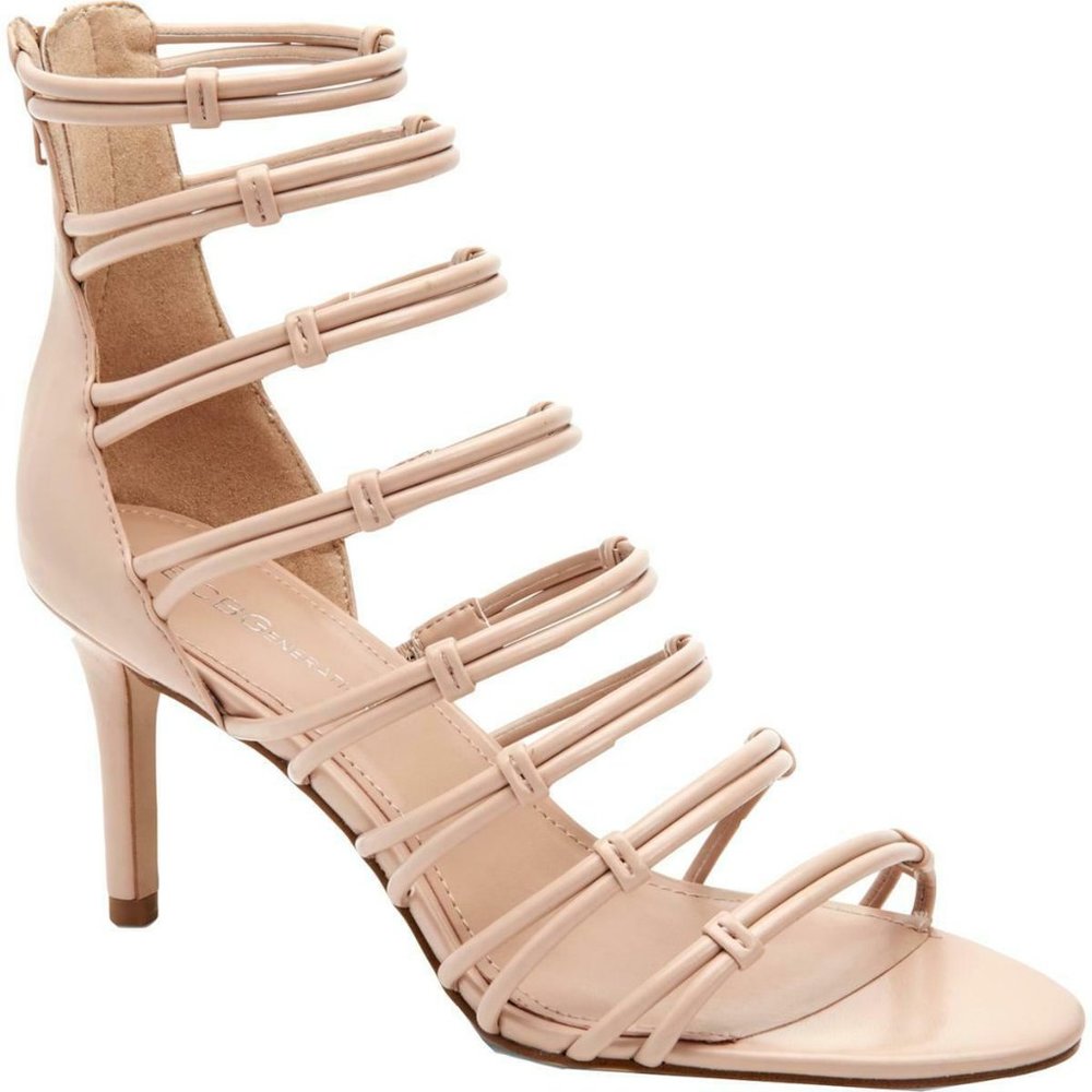 BCBGeneration Maria BC106 Nude Strappy Low Heel